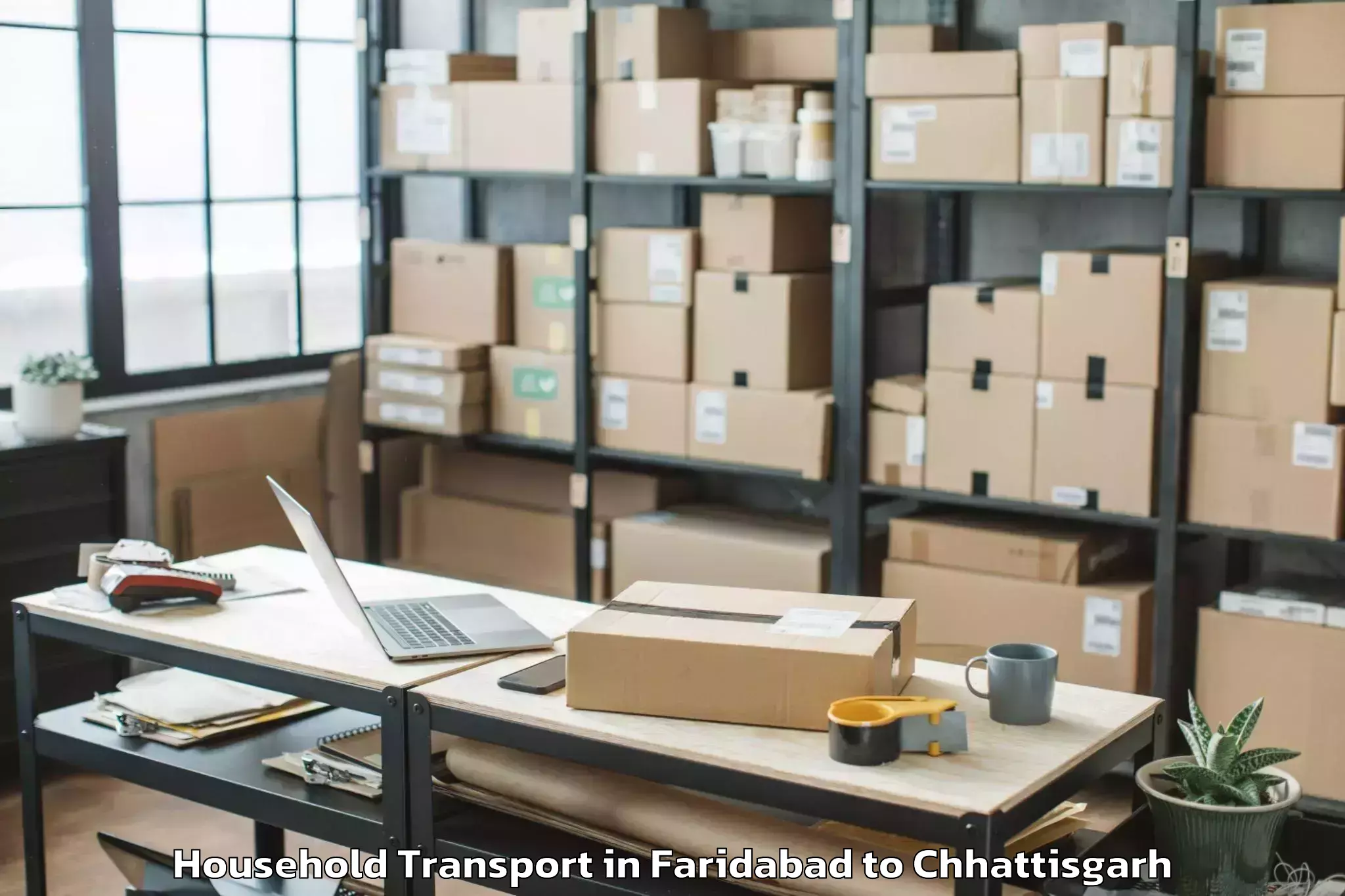 Discover Faridabad to Korba Household Transport